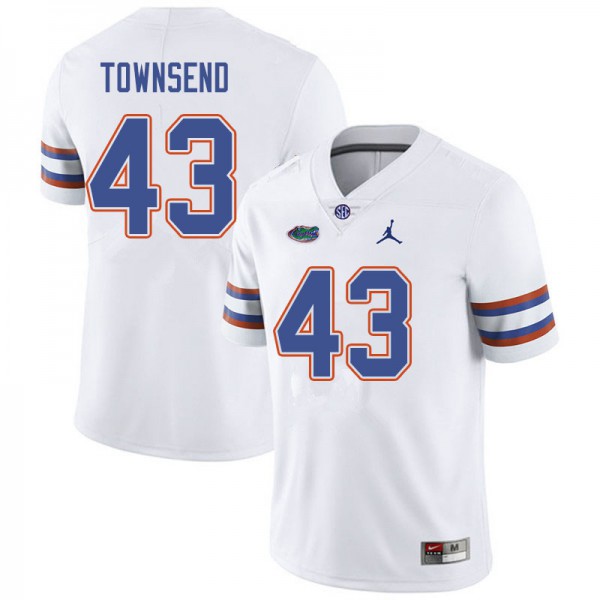 Jordan Brand Men #43 Tommy Townsend Florida Gators College Football Jersey White